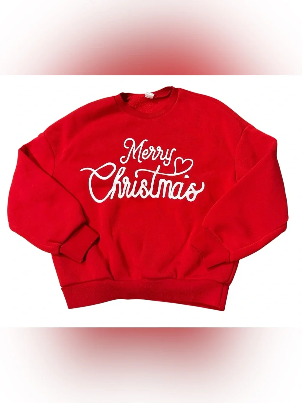 Crewneck Merry Christmas Pullover Sweatshirt Size 10